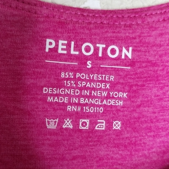 Peloton Heathered Pink Mother's Day Embrace Strappy Bra Women's size Small - Picture 3 of 5